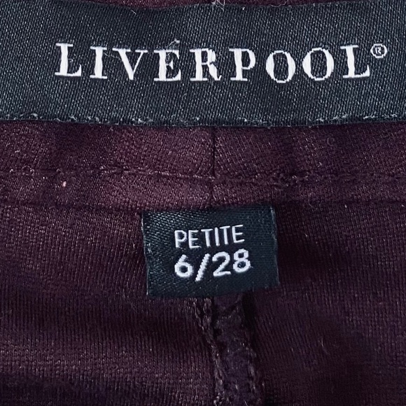 Liverpool Eggplant Ponte Knit Stretch Skinny Ankle Cropped Pant Size 6 - Picture 4 of 4
